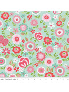 Flanellstoff Butterflies & Berries Main Mint