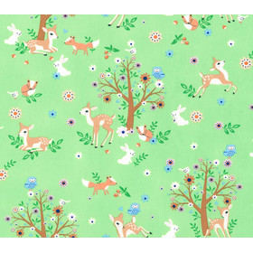 Baumwollstoff Patchworkstoff Nature Mint