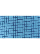 Baumwoll-Jersey Meterware Blue Grid