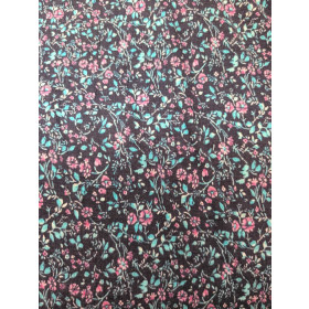 Viskose-Jersey Meterware Mille Fleur Dunkelblau