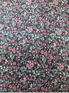 Viskose-Jersey Meterware Mille Fleur Dunkelblau