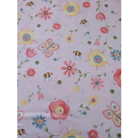 Baumwollstoff Meterware Apple Blossom Rosa