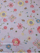 Baumwollstoff Meterware Apple Blossom Rosa