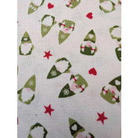 Baumwollstoff Meterware Hygge Christmas Wichtel